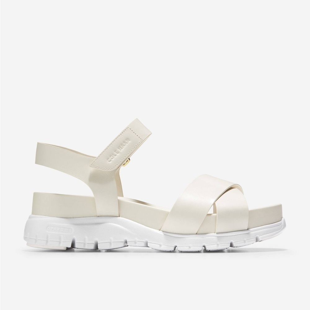 Cole Haan Zerogrand Crisscross Sandal - white ivory - size 8.5